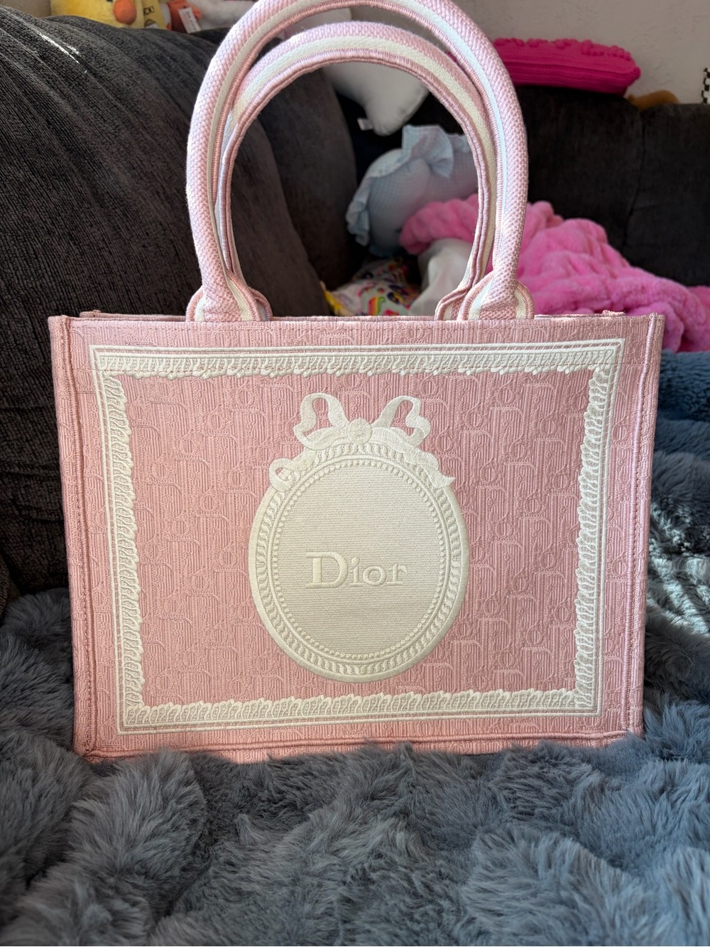 Pink Canvas Book Tote